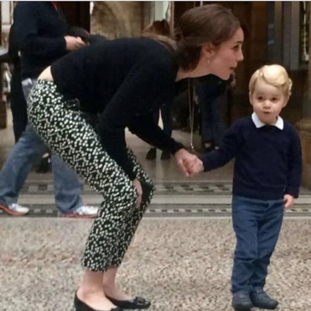 Zara Black Floral Snowdrops Trousers Pants, ASO Kate Middleton